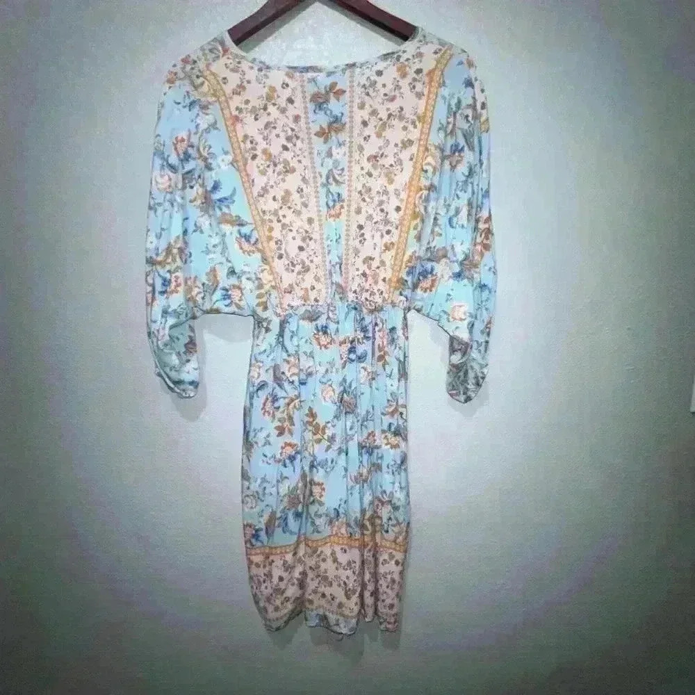Women's Haptics Dress, Blue Floral, Size S - Picture 7 of 9